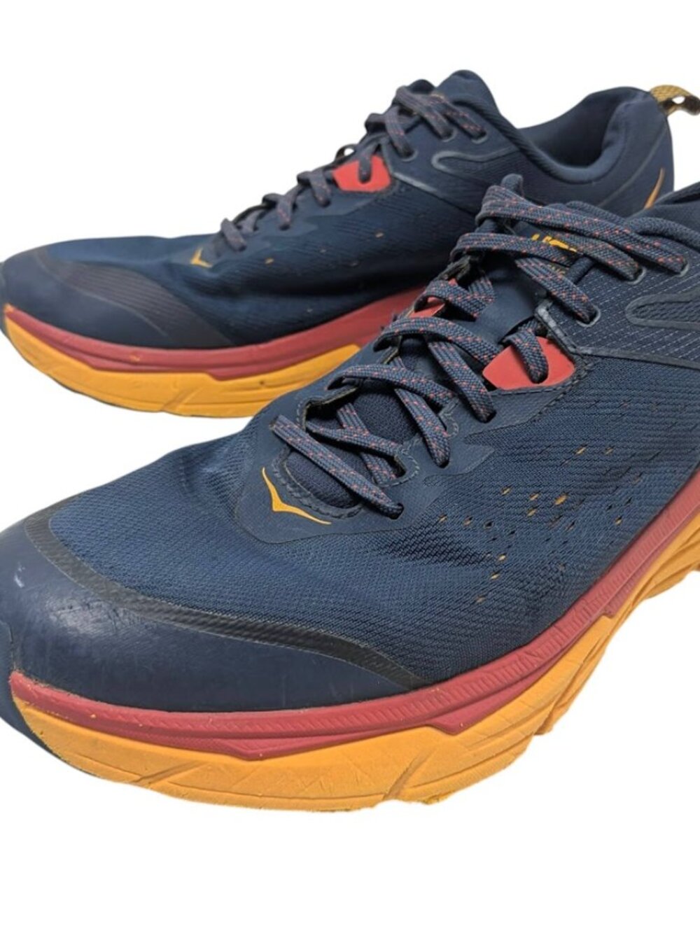 Hoka One One Challenger ATR 6 Blue Red Running Shoes Mens Size 13D 1106510OSRY